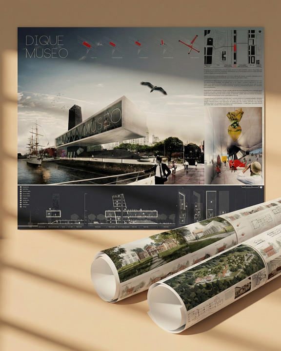 PrintMyDrawings custom poster printing service for architectural drawings, blueprints, and visual presentations. Perfect for large format printing needs.