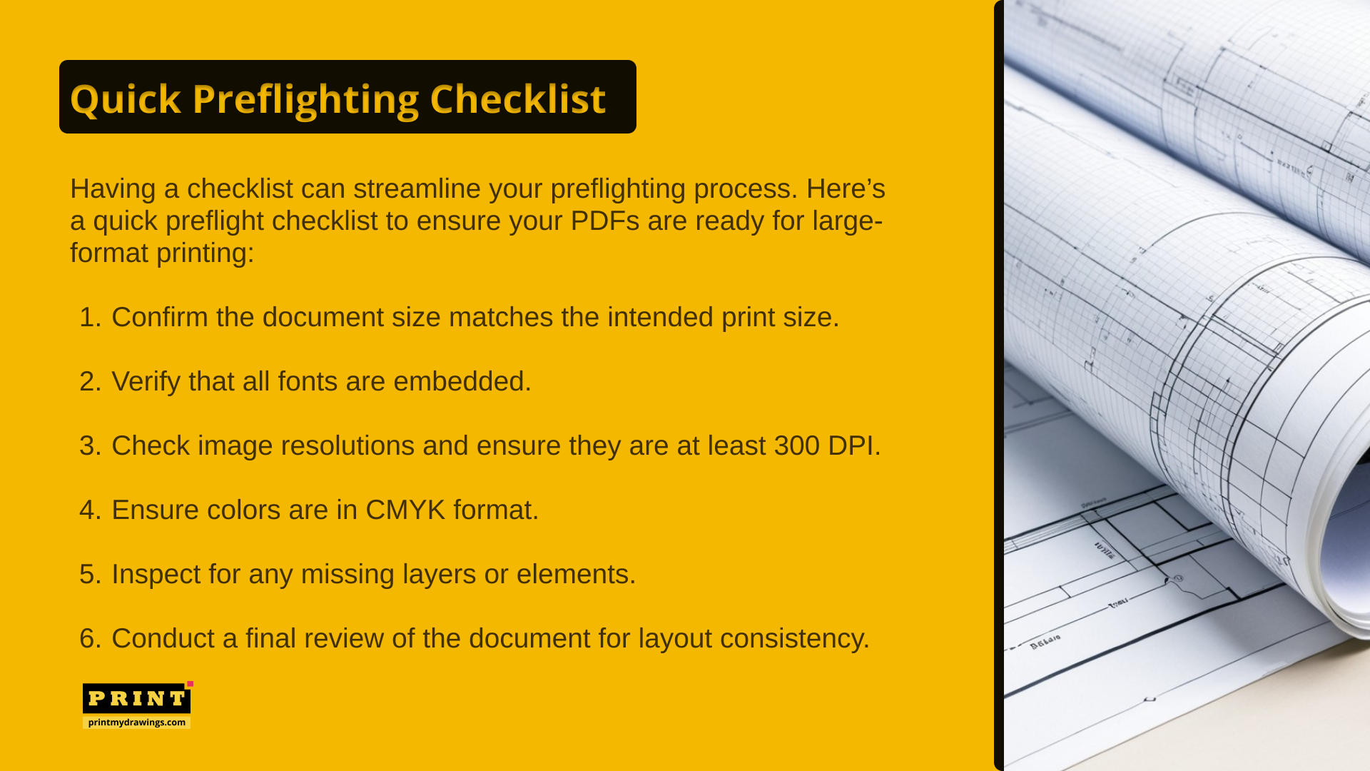 PrintMyDrawings PMD PREFLIGHTING FOR PRINT - professional printing service for architectural and construction documents