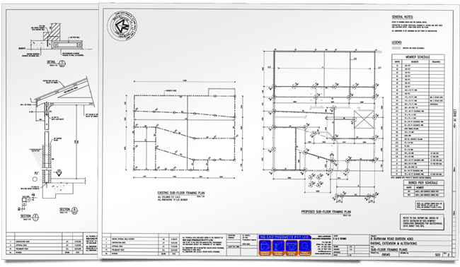 example of structural drawings for construction projects