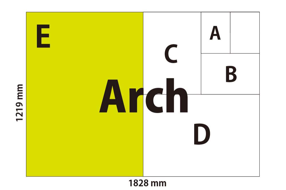Arch paper sizes for printing construction drawings